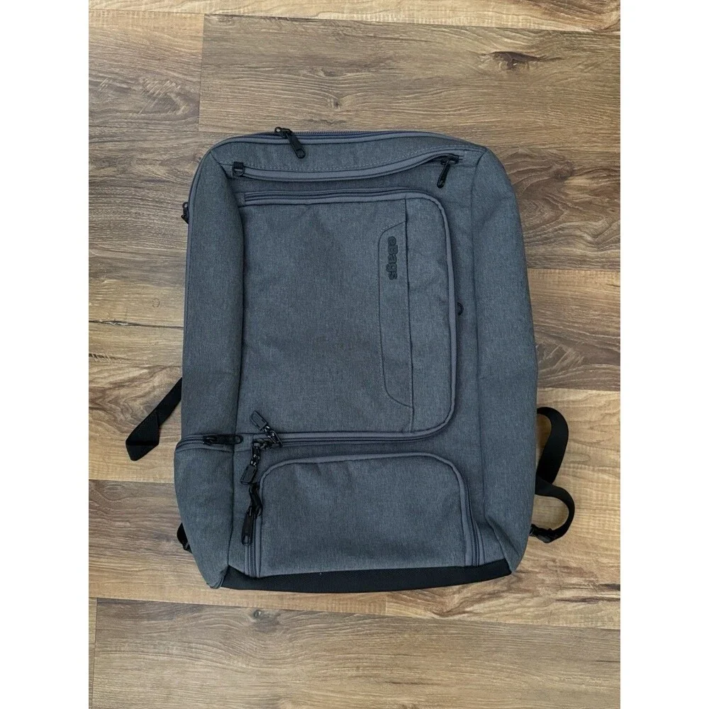 eBags Gray Backpack Organizer with Inner Dividers & Orange Interior NWOT Laptop